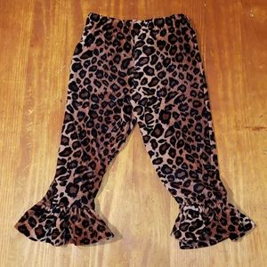 Cute girls leopard print pants